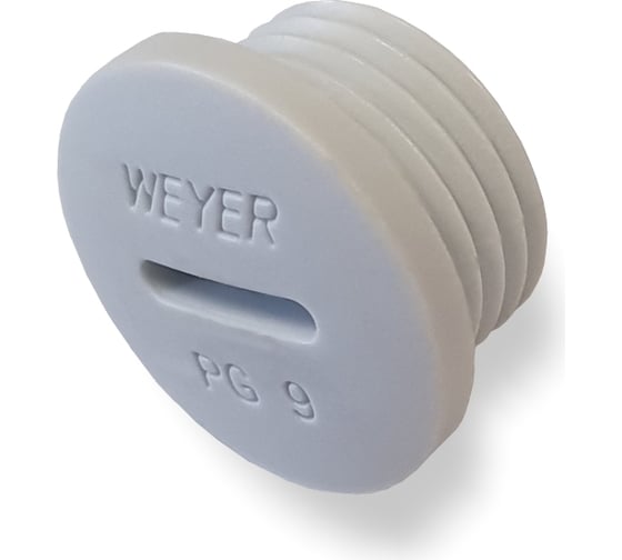 Изображение товара Заглушка отверстия - заглушка под плоскую отвертку Weyer DPK-P09G, нар. PG09 WE6802800