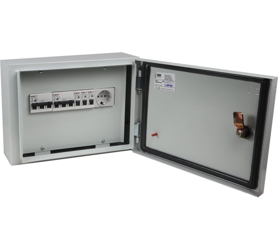 Изображение товара Щит распределительный навесной ООО "Центр Энергии" НКУ 40А-ЩРН-12-IP54 (3С40, 3С16, 2x1С16, 1x1С25, розетка) 00-00005675