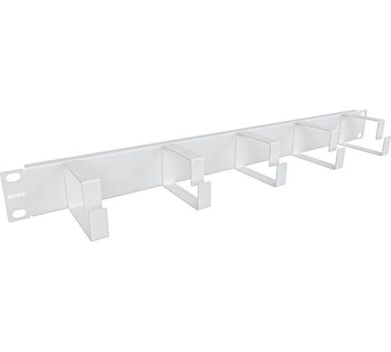 Изображение товара Организатор кабельный горизонтальный NTSS крепление 19 1U, 5 колец глубиной 65мм, металл, серый RAL 7035 NTSS-HORG-1U-5(65)