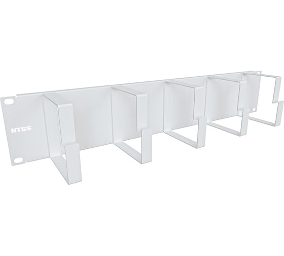 Изображение товара Организатор кабельный горизонтальный NTSS крепление 19 2U, 5 колец глубиной 85мм, металл, серый RAL 7035 NTSS-HORG-2U-5(85)