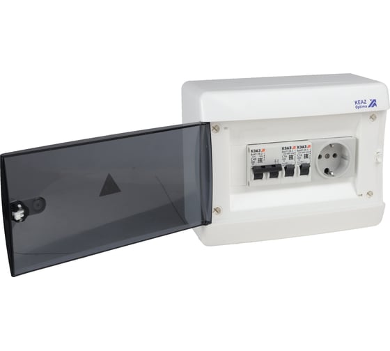 Изображение товара Щит распределительный ООО "Центр Энергии" НКУ ЩР40А UNK-08 (1x2С40, 2x1С16, розетка) 00-00005475