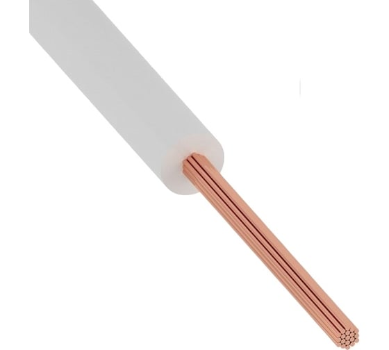 Изображение товара Силовой кабель Цветлит ПуГВ ПВ-3 2,5 белый ГОСТ 500 метров 16213511