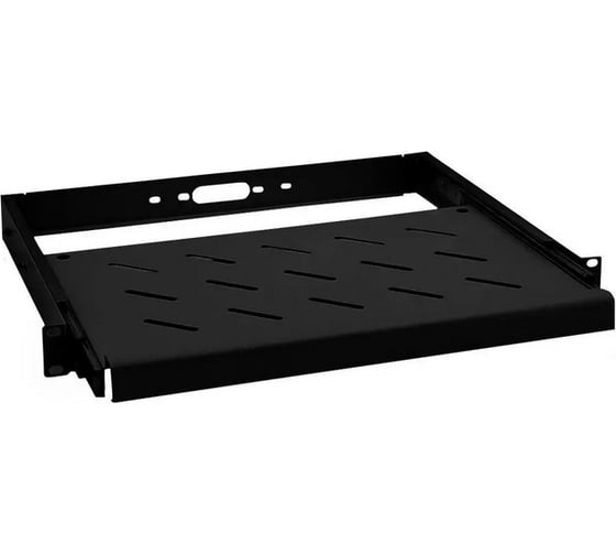 Изображение товара Полка NTSS клавиатурная выдвижная, крепление 19 1U, для шкафов глубиной 450мм и более, черный RAL 9005 NTSS-MSKB-U-BL