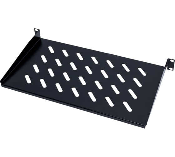 Изображение товара Полка NTSS переднего крепления, глубина 250мм, крепление 19 1U, черный RAL 9005 NTSS-FF-250-BL