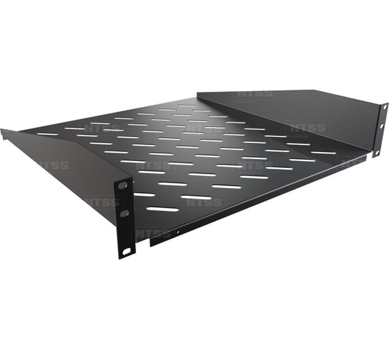Изображение товара Полка NTSS переднего крепления, глубина 450мм, крепление 19 2U, черный RAL 9005 NTSS-FF-450-BL