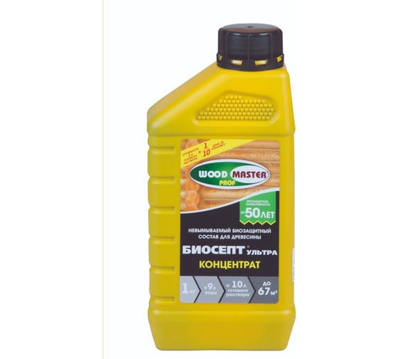 Изображение товара Биосепт-ультра концентрат антисептический состав WOODMASTER - PROF 1 л 1 47870