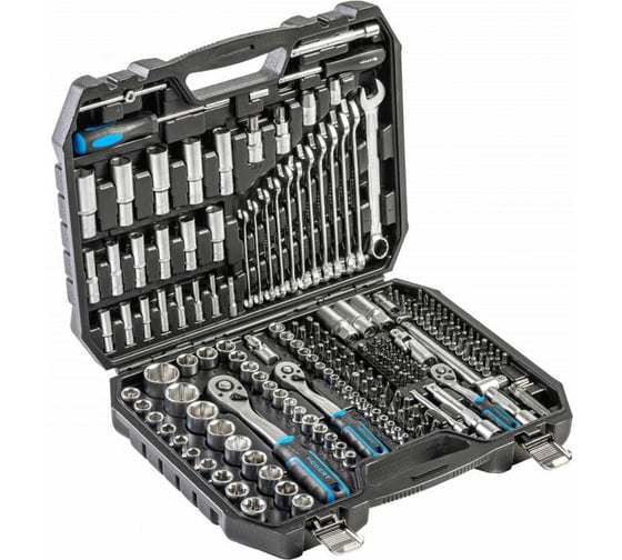 Изображение товара Набор инструментов HOEGERT TECHNIK 222 шт., 1/4", 3/8",1/2" Черный HT1R244