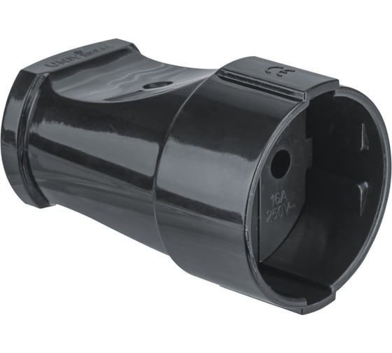 Изображение товара Розетка Navigator NCA-SK01-10A-X-BL, без заземления, переносная, черная 61717