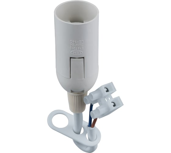 Изображение товара Электрический патрон Navigator NLH-P-F-WH-E14-TB, пластиковый, с КЗВ, белый 61352