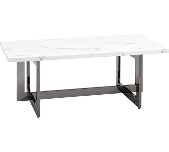 Изображение товара Журнальный столик Стул Груп Нэйтан 122х61, белый мрамор, сталь темный хром ECT-0106-GM