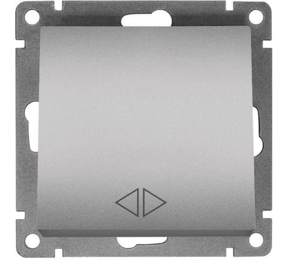 Изображение товара Перекрестный одноклавишный выключатель UNIVersal серия "Афина ", скрытой установки, 10А, 220В, серебро, еврослот A0024-S
