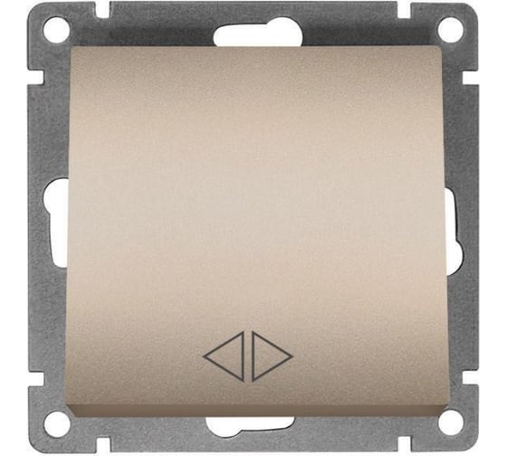 Изображение товара Перекрестный одноклавишный выключатель UNIVersal серия "Афина ", скрытой установки, 10А, 220В, шампань, еврослот A0024-Br