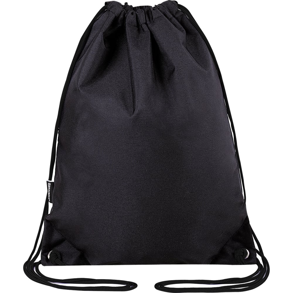 Изображение товара Мешок для обуви BRAUBERG плотный с карманом на молнии 43x33 см Total Black