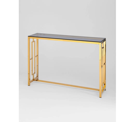 Изображение товара Консоль Стул Груп БРУКЛИН 115х30, стекло smoke, сталь золото ECST-013-TG-SK (115x30)