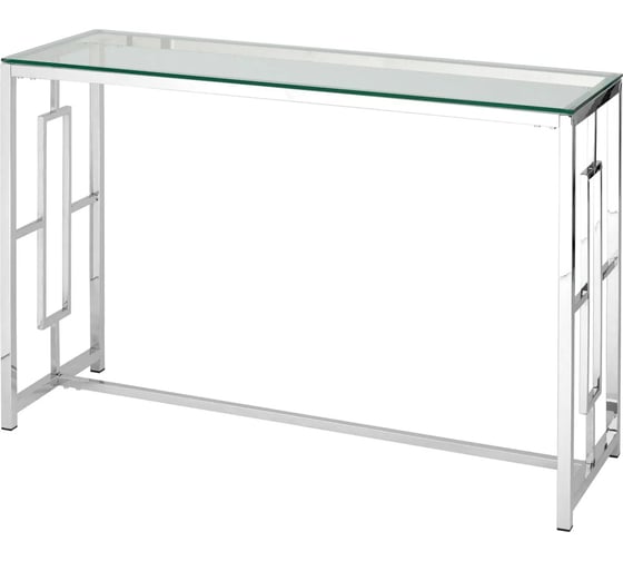 Изображение товара Консоль Стул Груп БРУКЛИН 120х40, прозрачное стекло, сталь серебро ECST-013 (120x40)