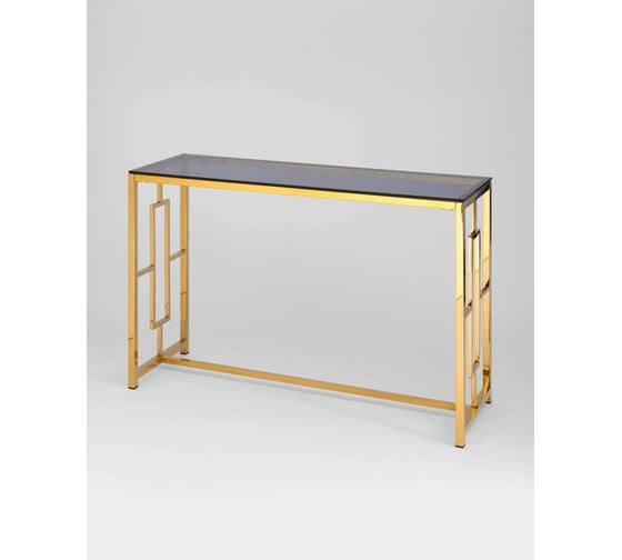 Изображение товара Консоль Стул Груп БРУКЛИН 120х40, стекло smoke, сталь золото ECST-013-TG-SK (120x40)