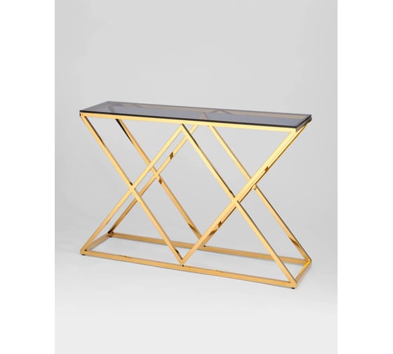 Изображение товара Консоль Стул Груп ИНСИГНИЯ 115х30, стекло smoke, сталь золото ECST-026-TG-SK (115x30)