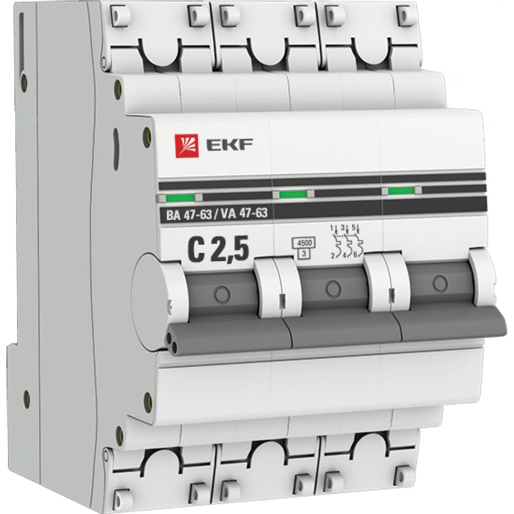 Автоматический выключатель EKF выключатель автоматический chint nxb 63s 2п с 50 а 4 5 ка