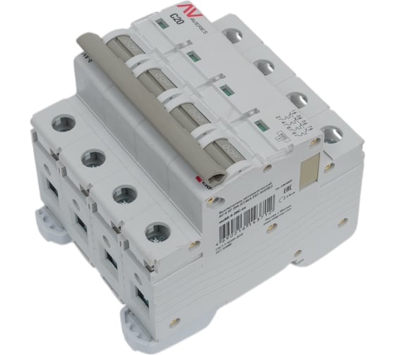 Изображение товара Автоматический выключатель EKF AV-6, 4P, 20A, 6kA, AVERES mcb6-4-20C-av