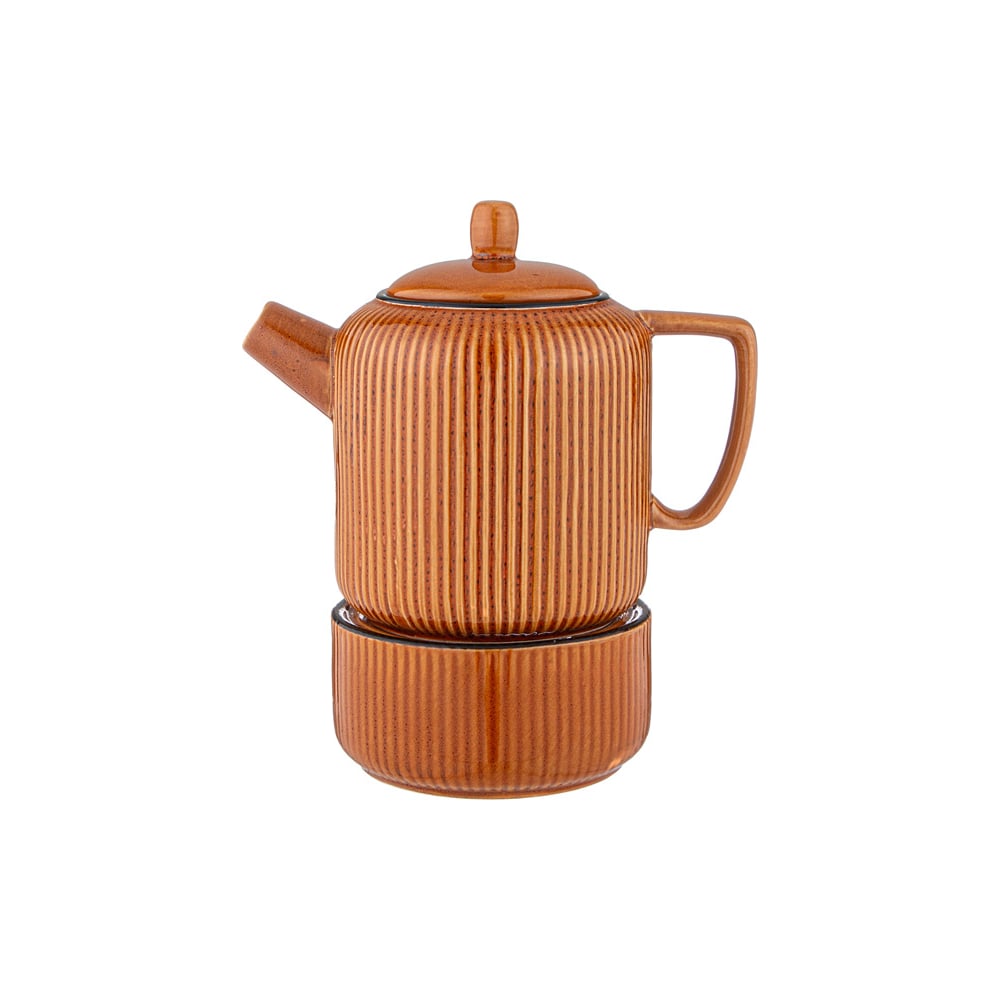 Изображение товара Керамический чайник Lefard 900 мл арт-деко с подставкой для подогрева