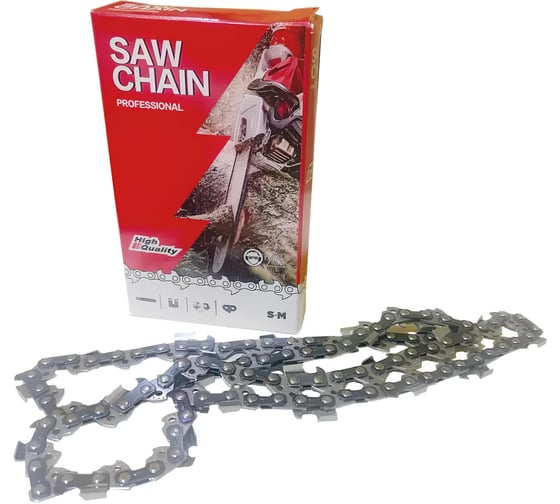 Изображение товара Цепь пильная для бензопилы 52 звена (чизельный супер зуб долото), паз 1.3 мм, шаг 3/8, шина 14" Unipro 16700-52