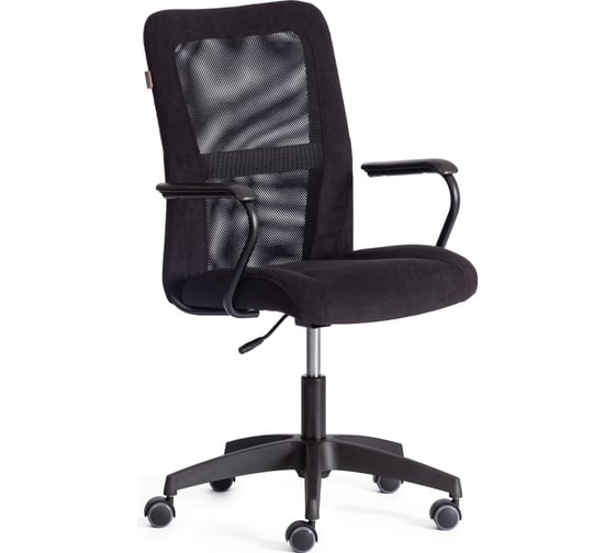 Изображение товара Кресло Tetchair STAFF флок/ткань, черный, 35/W-11 21453