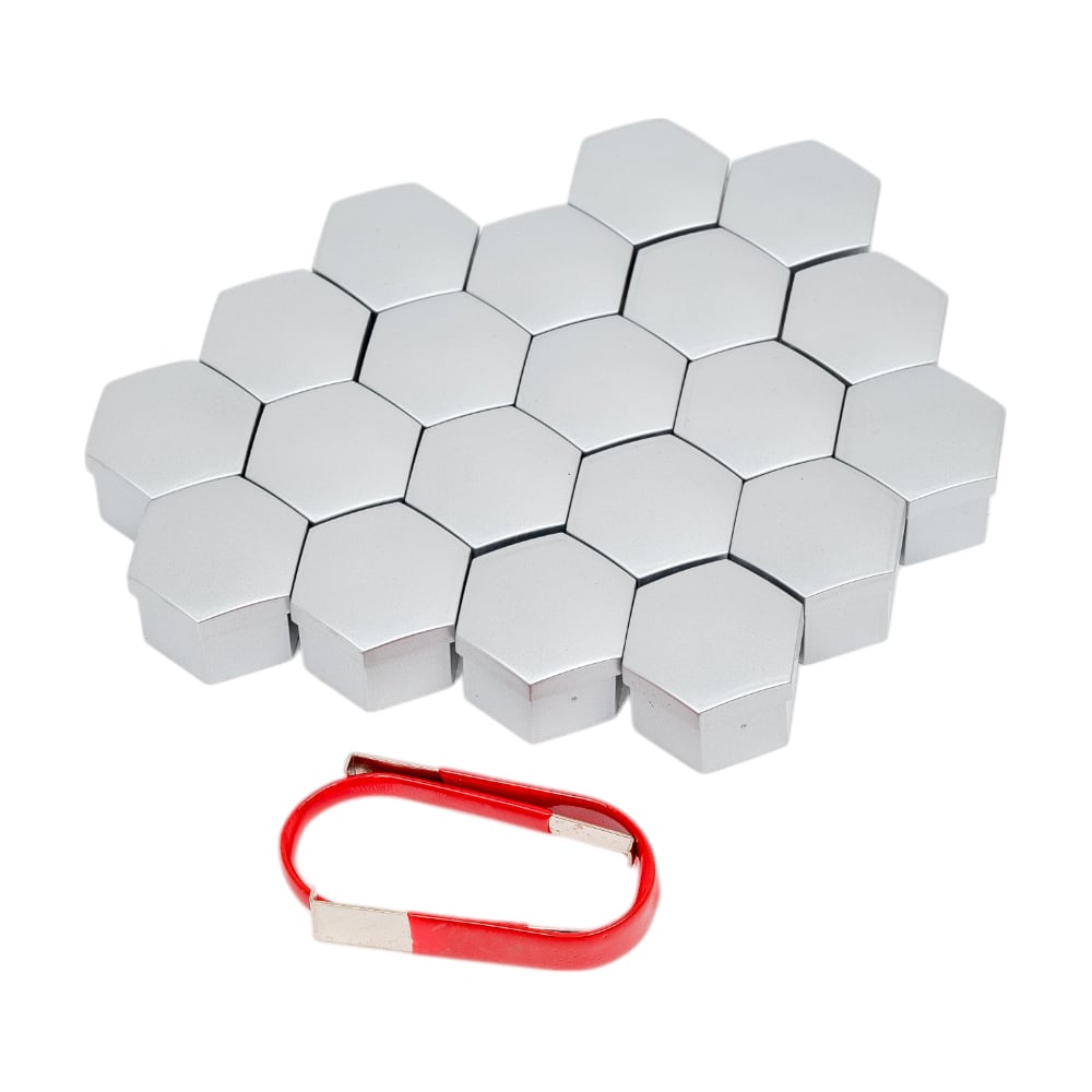 Изображение товара Комплект декоративных колпачков STARLEKS ключ 21, серый матовый HEX21(Smoke)