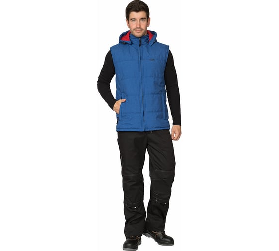 Изображение товара Жилет мужской утепленный Прабо Амур василёк/красный, р-р 56-58 (56) 35677