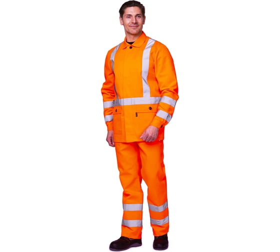 Изображение товара Костюм Прабо Дорожник-2 3 класс защиты, оранжевый, р-р 44-46/182-188 30167