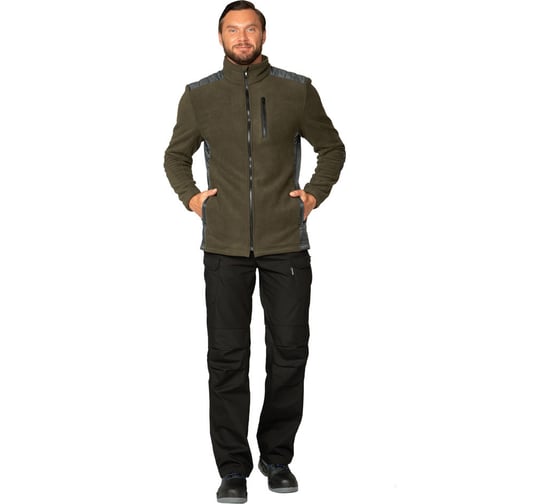 Изображение товара Флисовая куртка Прабо Кеми без капюшона, хаки, р-р 44-46/170-176 50678