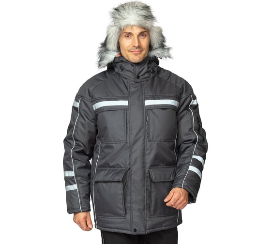 Изображение товара Куртка мужская утепленная Прабо "Аляска Ультра" т.серый, р-р 48-50/182-188 35411