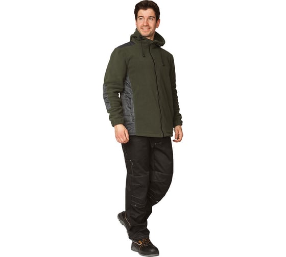 Изображение товара Флисовая куртка Прабо Кеми с капюшоном, хаки, р-р 60-62/170-176 40150