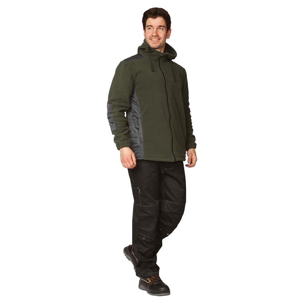 Изображение товара Флисовая куртка Прабо Кеми с капюшоном в хаки цвете для мужчин