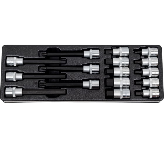 Изображение товара Набор торцевых насадок HEX 1/2" HONITON, 16 предметов IK-SKB4001606 В0000000162046