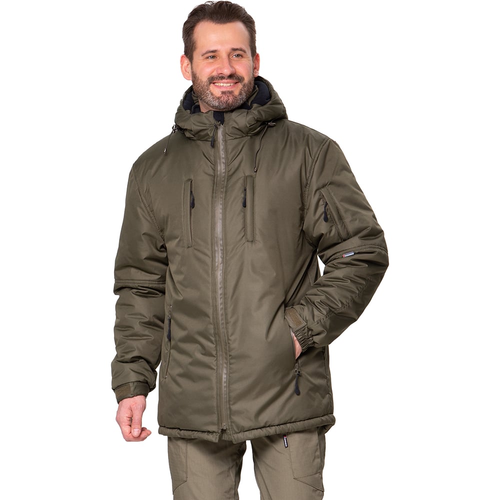 Изображение товара Мужская утепленная куртка Прабо Вегард хаки 60-62 рост 170-176 утеплитель синтепон