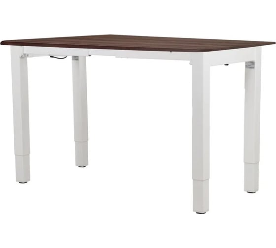 Изображение товара Электрический геймерский стол с регулировкой по высоте LuxAlto 4S2, лофт, белоеое подстолье, коричневая столешница, ЛДСП, 180x80 см 34330