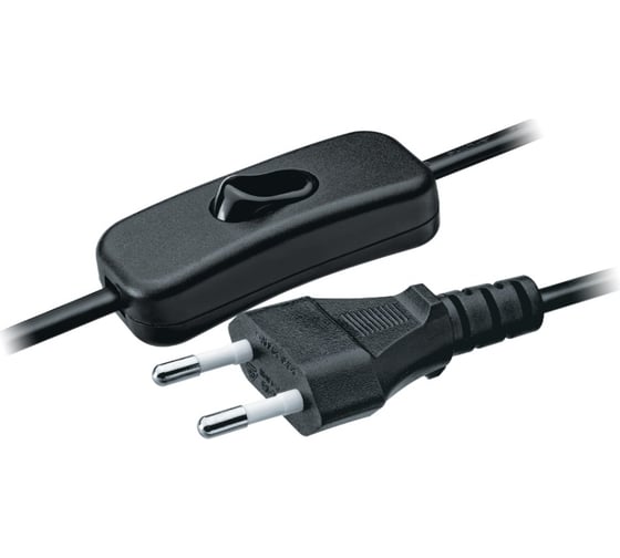 Изображение товара Шнур Navigator NPS-FS-170-2x0.5-BL, 1.7м, с выключателем, черный 61720
