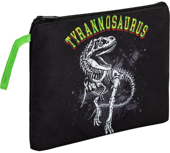 Изображение товара Папка для тетрадей А5 BRAUBERG 1 отделение, полиэстер, на молнии, с ручкой, Tyrannosaur 272203