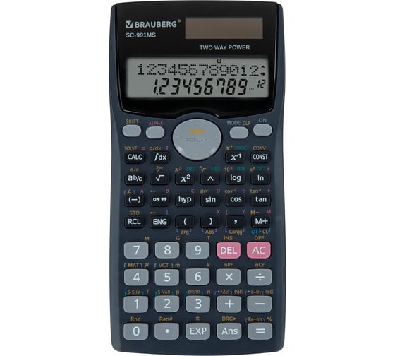Изображение товара Калькулятор инженерный BRAUBERGSc-991ms (157x82 мм), 401 функция, 10+2 разрядов, двойное питание 271724