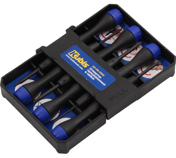 Изображение товара Отвертки прецизионные KUBIS 6 шт в кейсе 02-08-0100