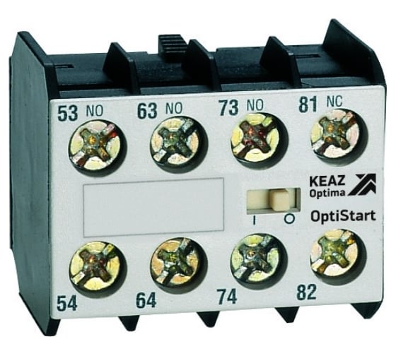 Изображение товара Блок контактный фронтальный для мини-контакторов M КЭАЗ OptiStart K-MX-1022 2НО+2НЗ 335855
