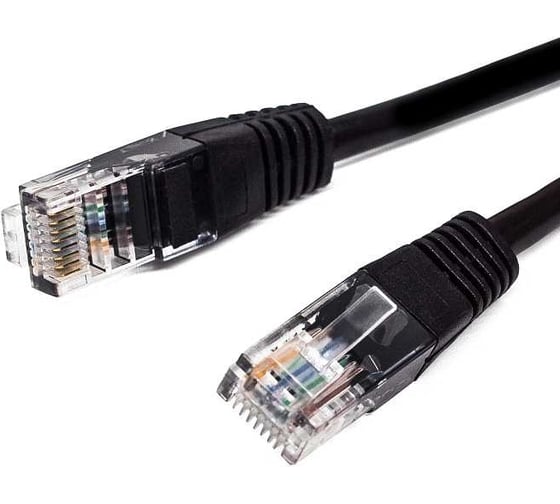 Изображение товара Кабель патч-корд Filum U/UTP 5e кат. 1м 26AWG(7x0.16 мм), омедненный алюминий (CCA), PVC, чёрный FL-U5-1M-BK