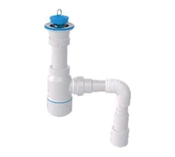 Изображение товара Сифон для умывальника с разборным выпуском AV Engineering 64 мм, с гибкой трубой 1 1/4, AVE129751