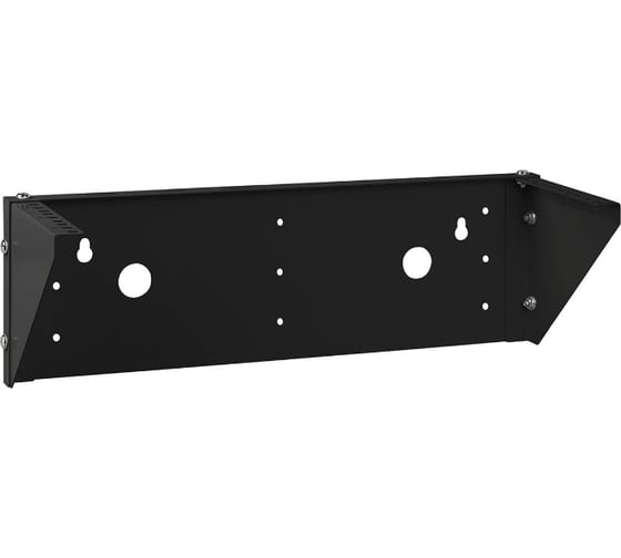 Изображение товара Настенный вертикальный кронштейн Cabeus 19" 3U, цвет черный NC-3U-V-BK