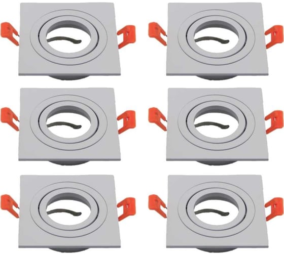 Изображение товара Точечный светильник Elvan 111SQ-1хMR16-5.3-Wh белый, комплект 6 шт. VLS-111S-WH 6шт