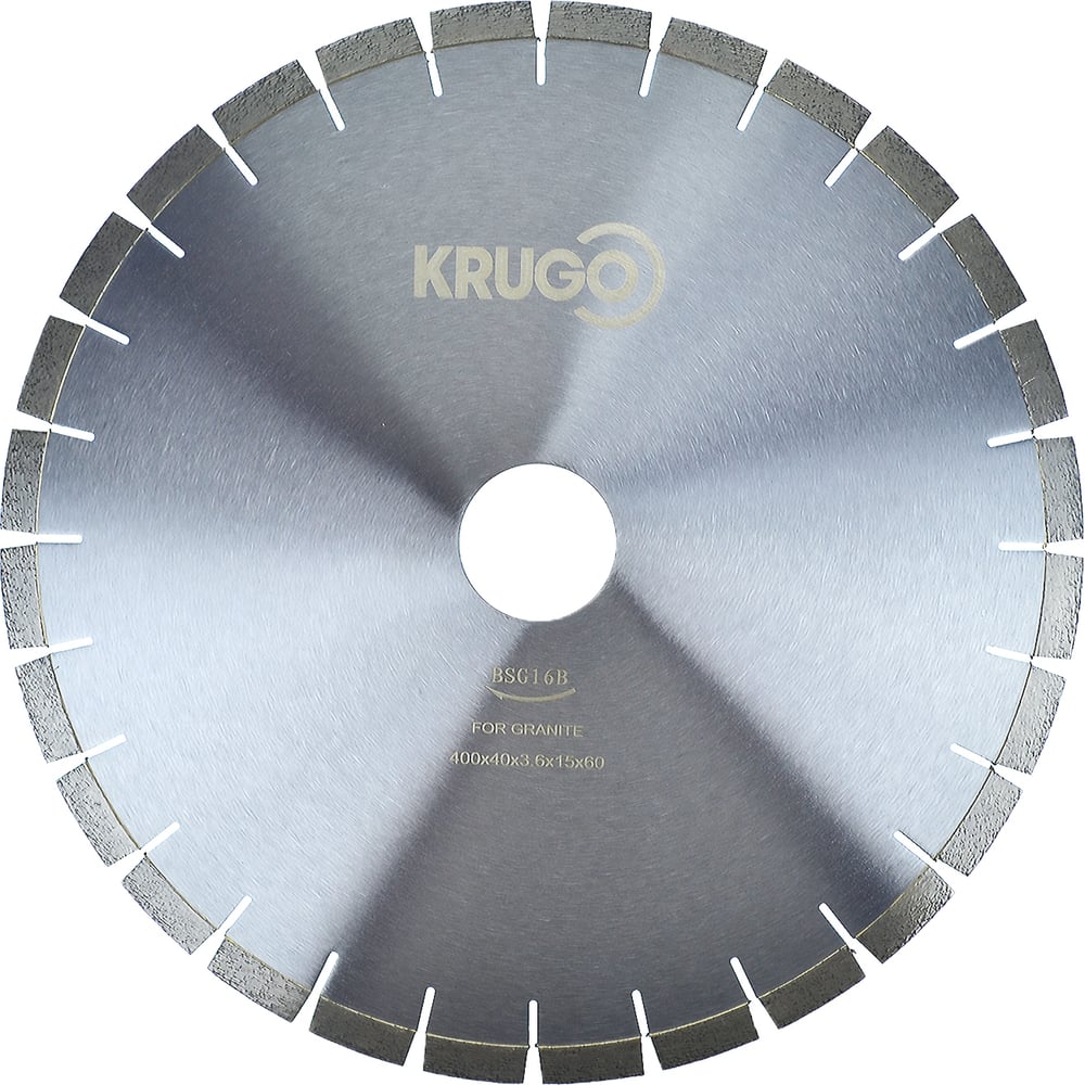 Изображение товара Диск алмазный сегментированный по граниту 400 мм KRUGO BSG16B
