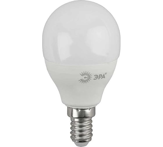Изображение товара Лампа светодиодная ЭРА ECO LED P4510W827E14 QX (диод, шар, 9Вт, тепл, E14) Б0048372