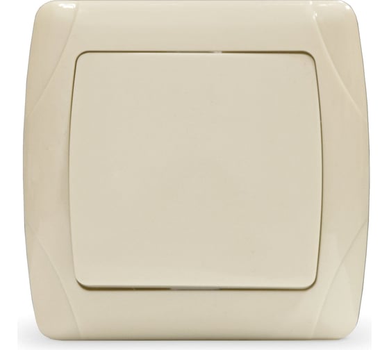 Изображение товара Выключатель UNIVersal одноклавишный серия "Маргарита", с/у, 10А, 220В, слоновая кость (Ivory) (еврослот) М0021-I