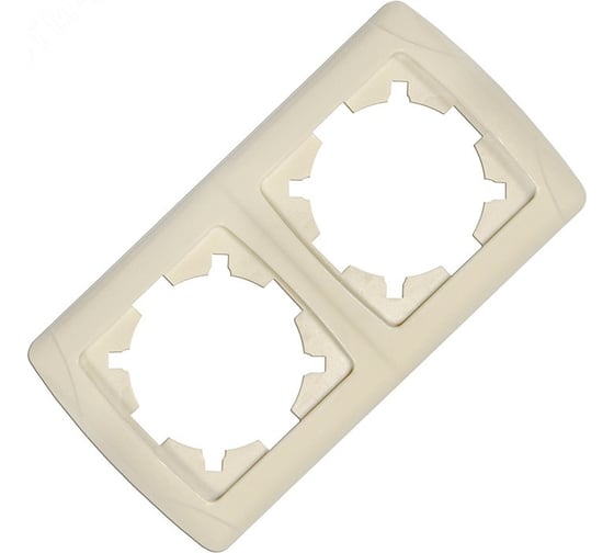 Изображение товара Рамка UNIVersal двухместная горизонтальная серия "Маргарита" слоновая кость (ivory) (еврослот) МР002Г-I