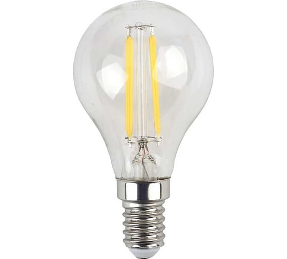 Изображение товара Лампа светодиодная ЭРА FLED P457W827E14 QX (филамент, шар, 6Вт, тепл, E14) Б0048384
